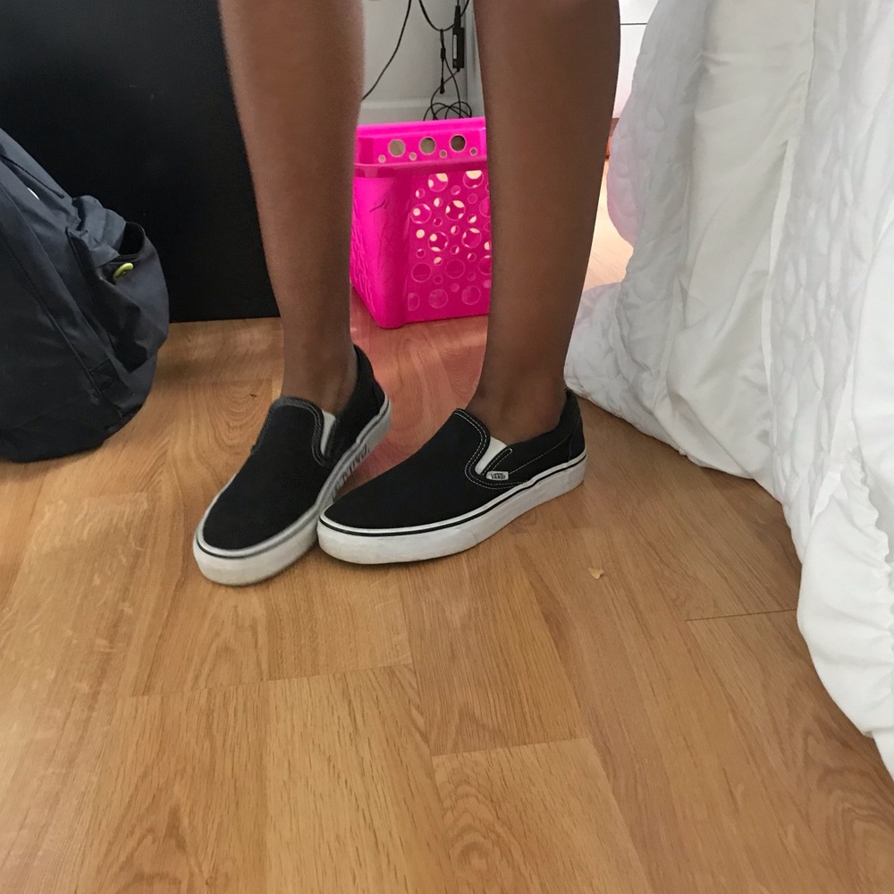 Black slip on vans